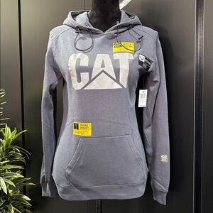 CAT H2O Water Resistant pullover hoodie,pouch pocket reflective,fleece lined